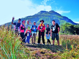 At the background of Mt. Apo